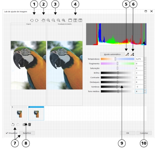 CorelDRAW Ajuda  Lab. de ajuste de imagem