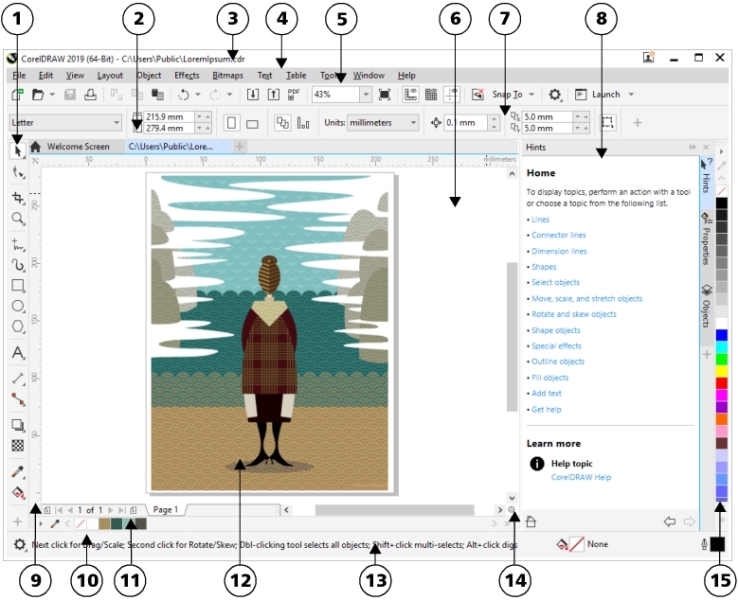 CorelDRAW Help Application Window CorelDRAW Help Application Window