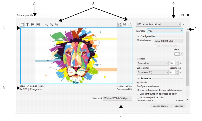 Coreldraw Ayuda Exportar Mapas De Bits Para Internet