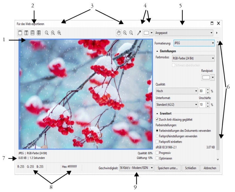 Corel Photo Paint Hilfe Bilder Fur Das Web Exportieren