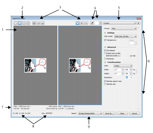 CorelDRAW Help Exporting Bitmaps For The Web