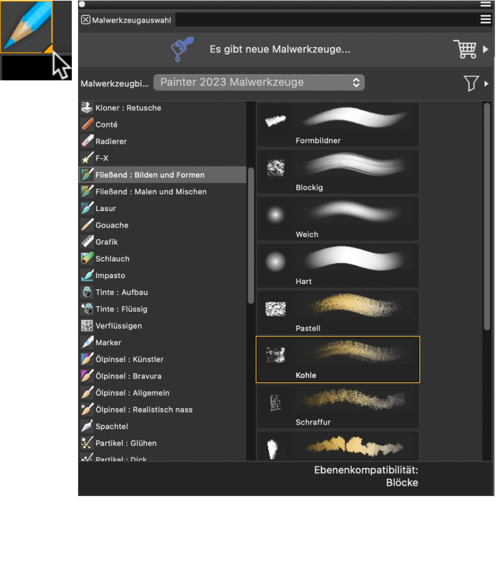 Corel Painter Hilfe Kurze Einführung in Corel Painter für Benutzer