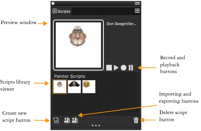 scripts panel